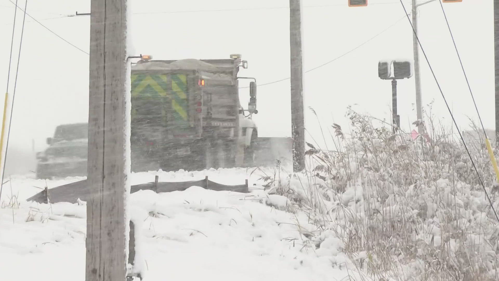 Heavy lake-effect snow showers are bringing crippling traveling conditions to the snowbelt.