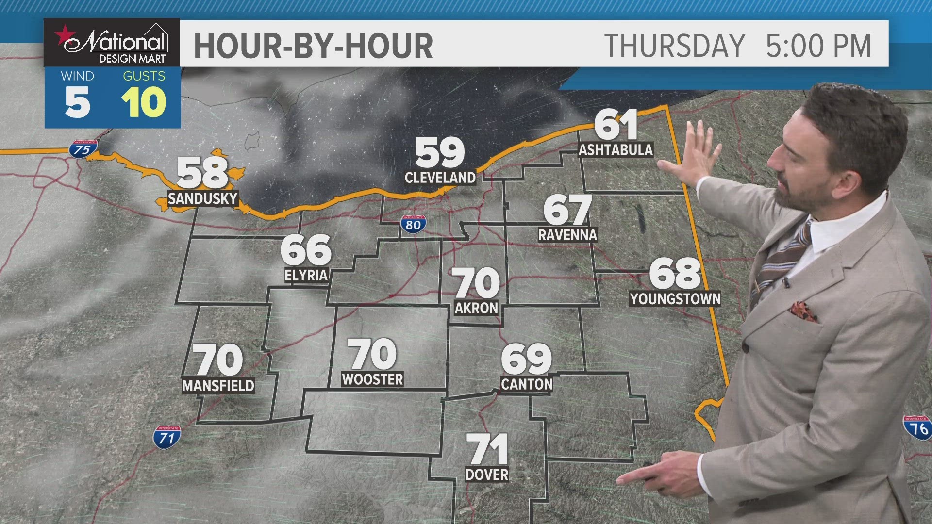 We're quiet today with temps around 70 for those south of the lake. Matt Wintz has the hour-by-hour details in his morning weather forecast for April 18, 2024.