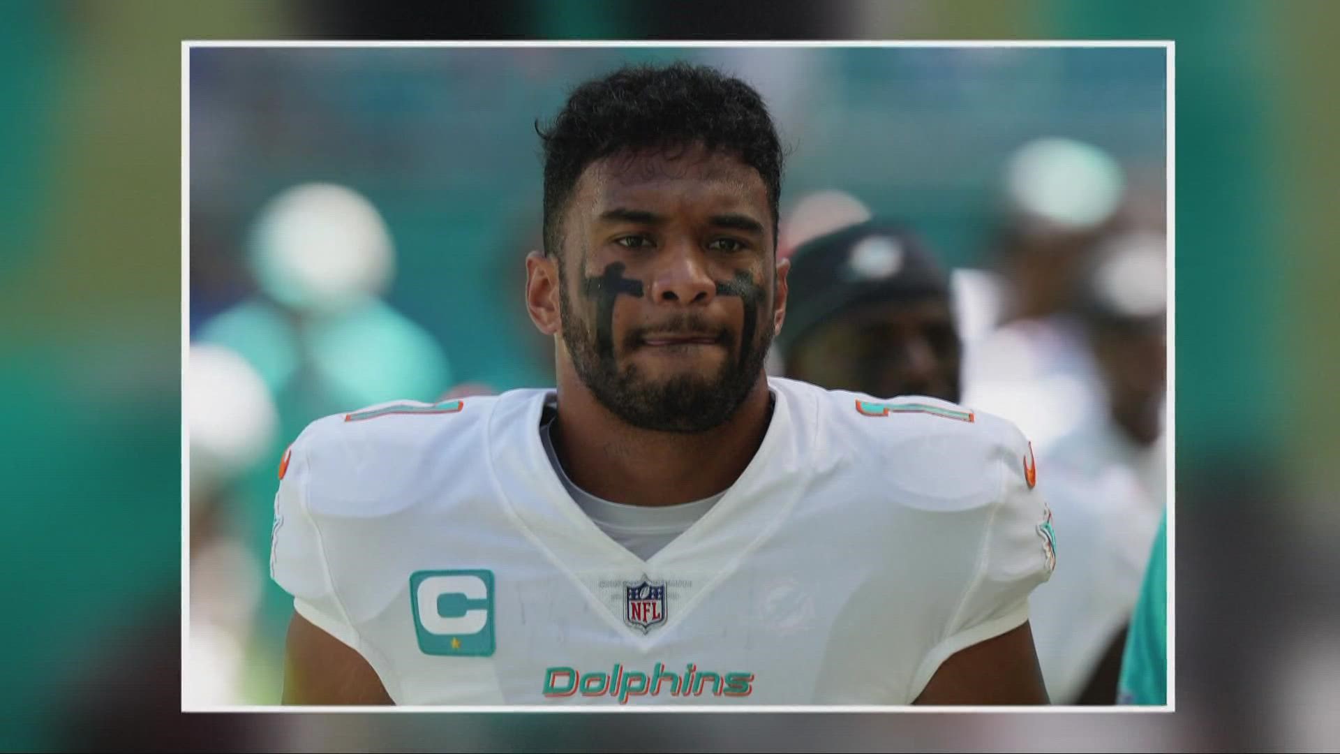 The Dolphins suffered a concussion after a violent in-game hit, just one week after wobbling off the field after his head struck the ground.