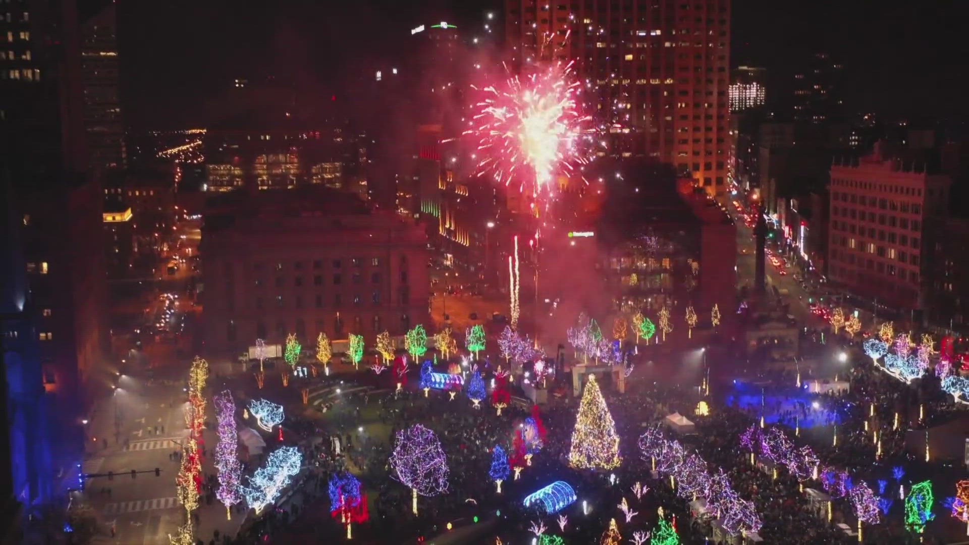 When is the Cleveland tree lighting ceremony in Public Square?