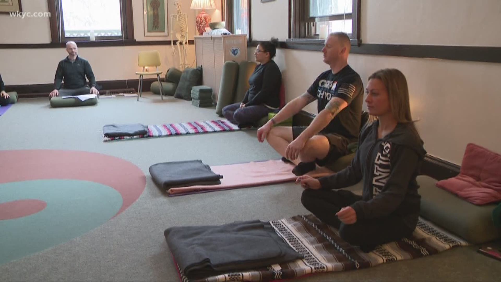 Monica Robins shares how many police officers are finding comfort and calmness through yoga.