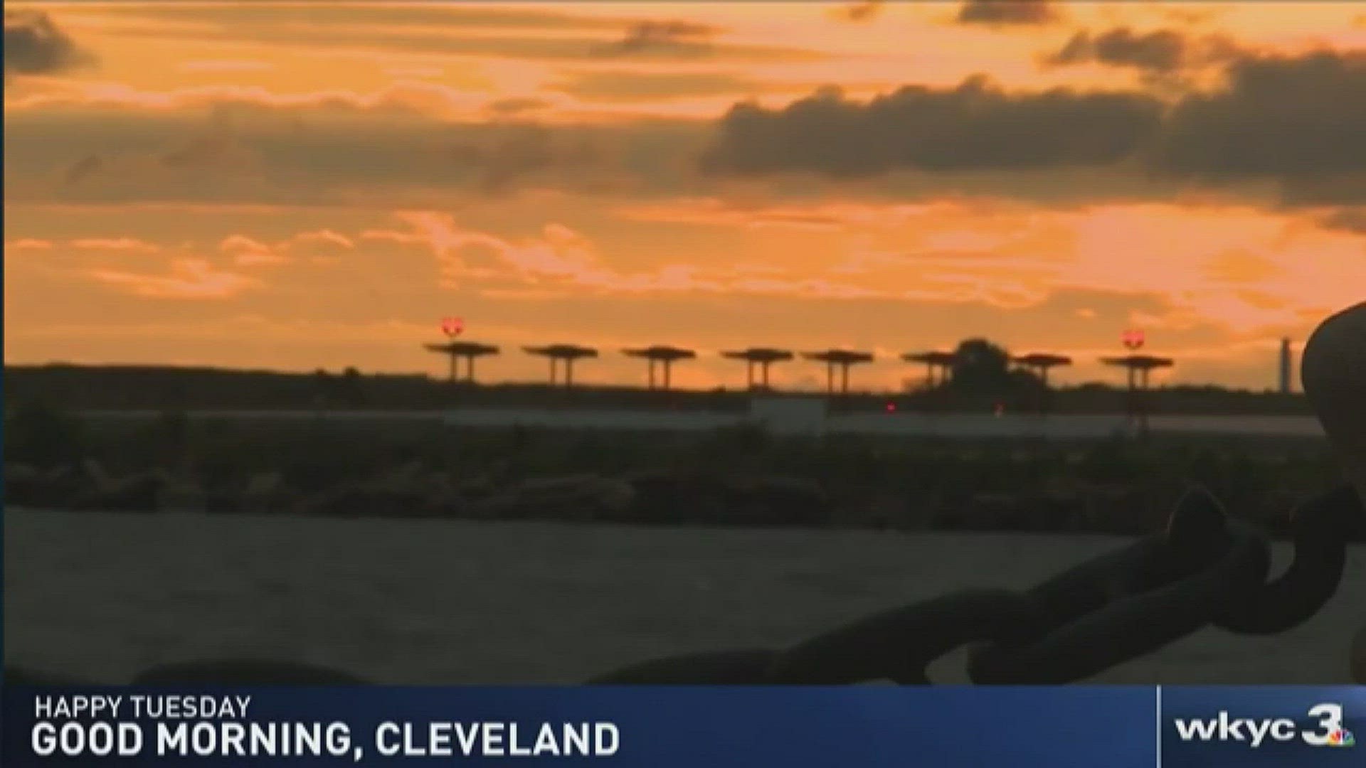 Check out this stunning sunrise over Lake Erie.