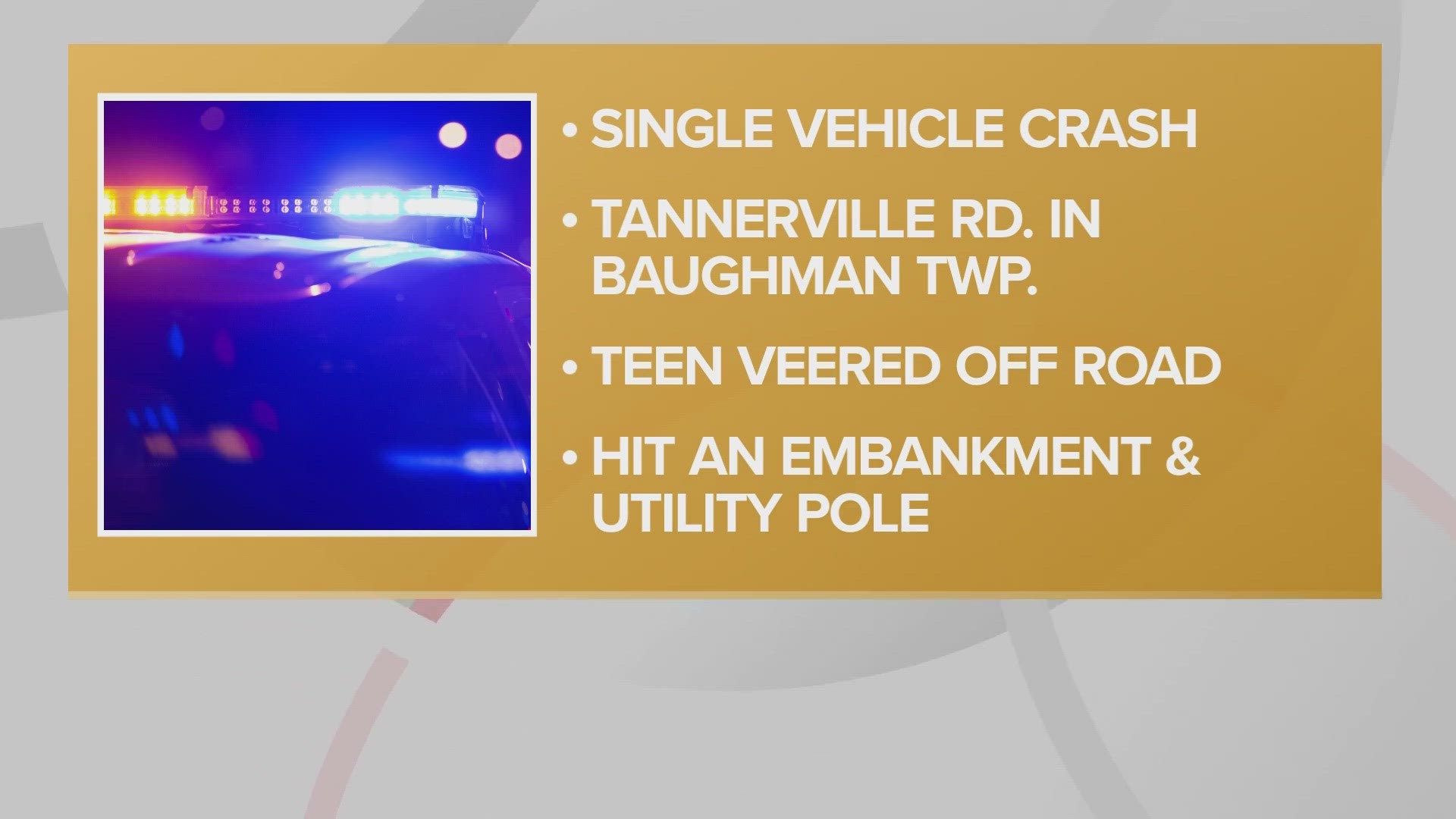 A 14-year-old boy is dead after a crash involving a tractor took place in Baughman Township.