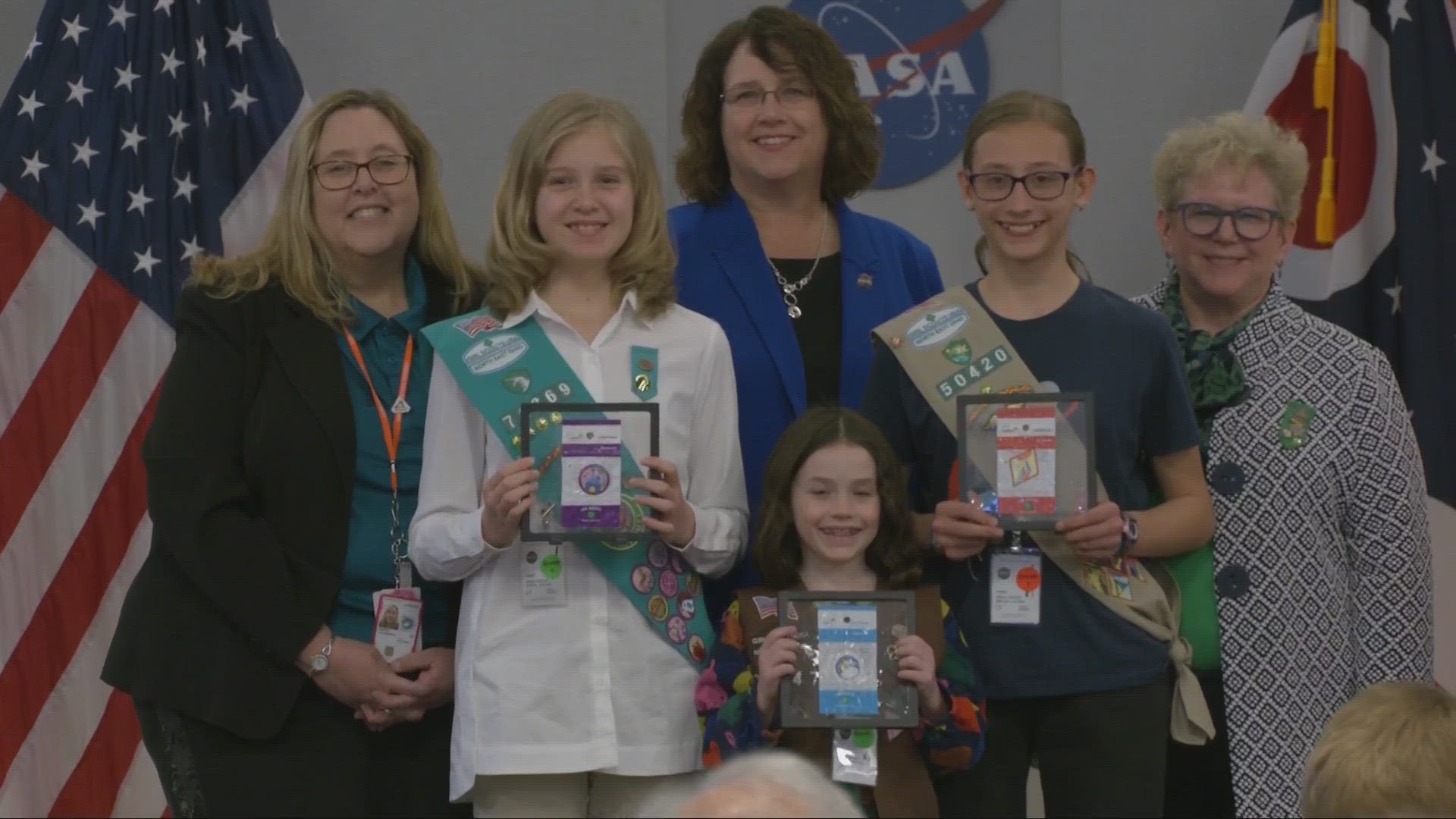 Each girl had the "write stuff" for a national essay competition sponsored by NASA and Girl Scouts of the USA.