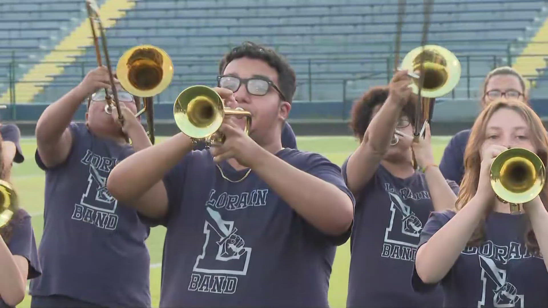 Thanks to the Lorain High School marching band for waking up extra early to be part of our back-to-school special.