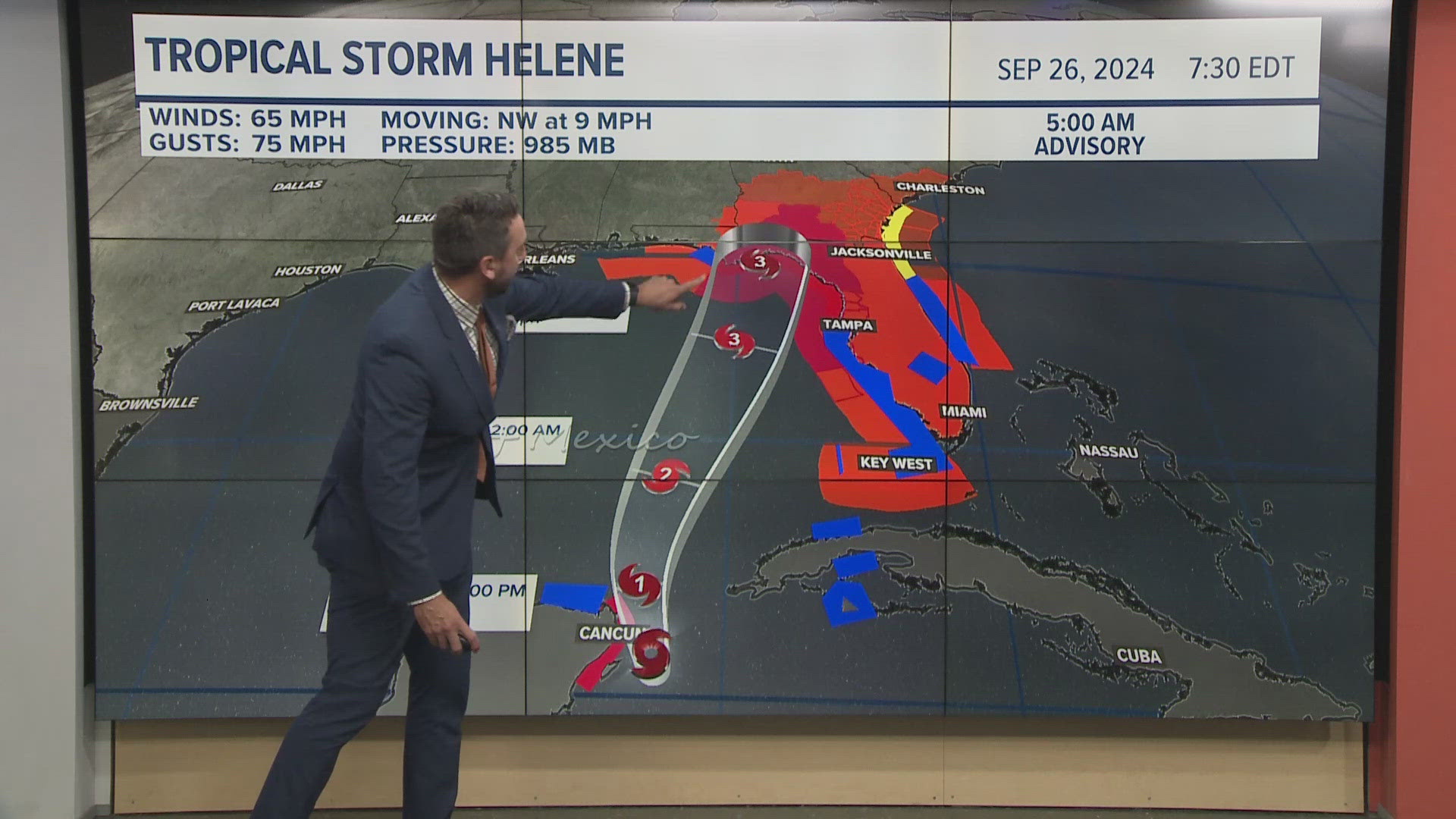 Here's the latest update on the path for Tropical Storm Helene before it's expected to become a major hurricane with landfall in Florida.