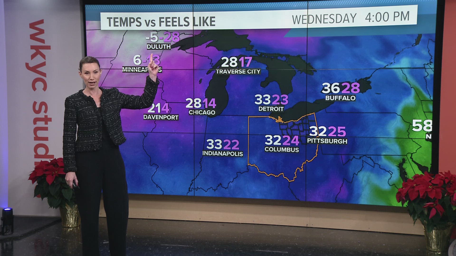 Our shot of brief, but potent cold air is on the way.