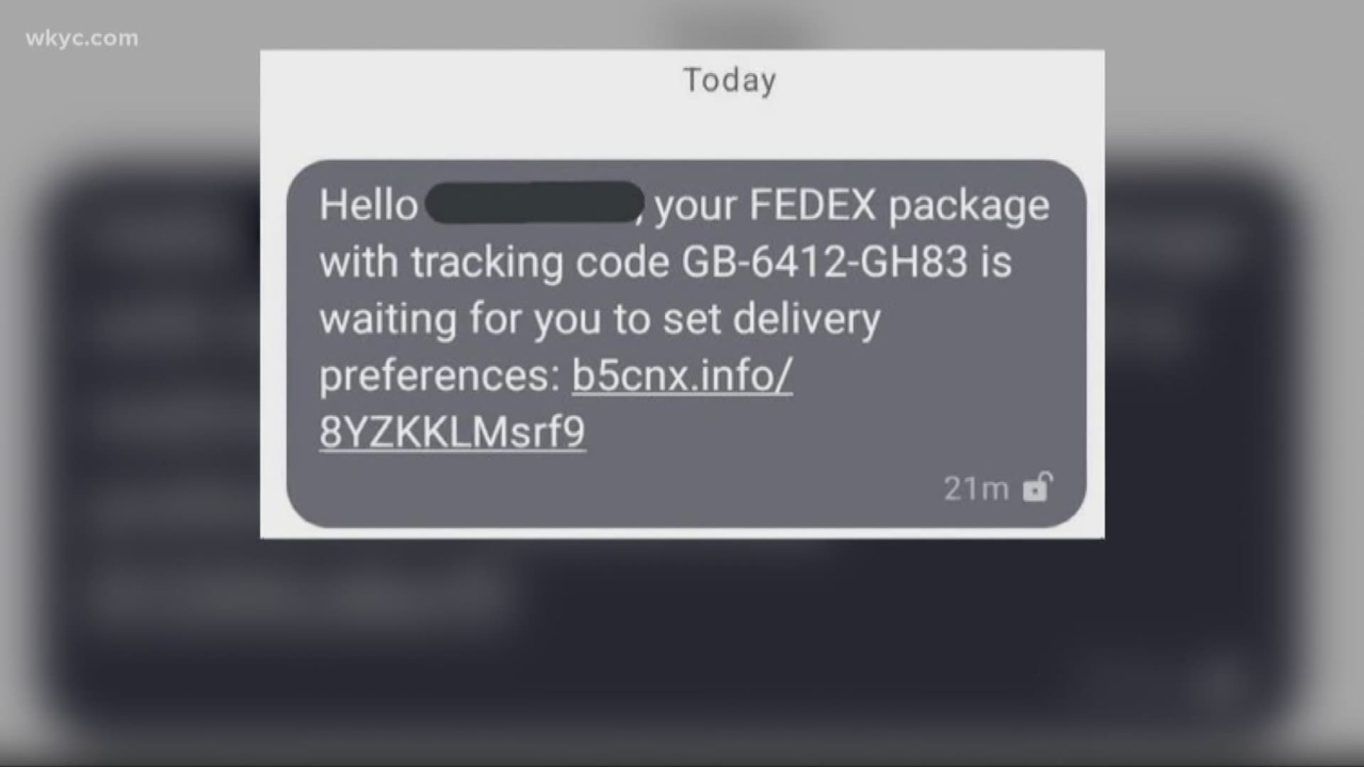 The fake delivery notifications will prompt you to take a 'free survey.'