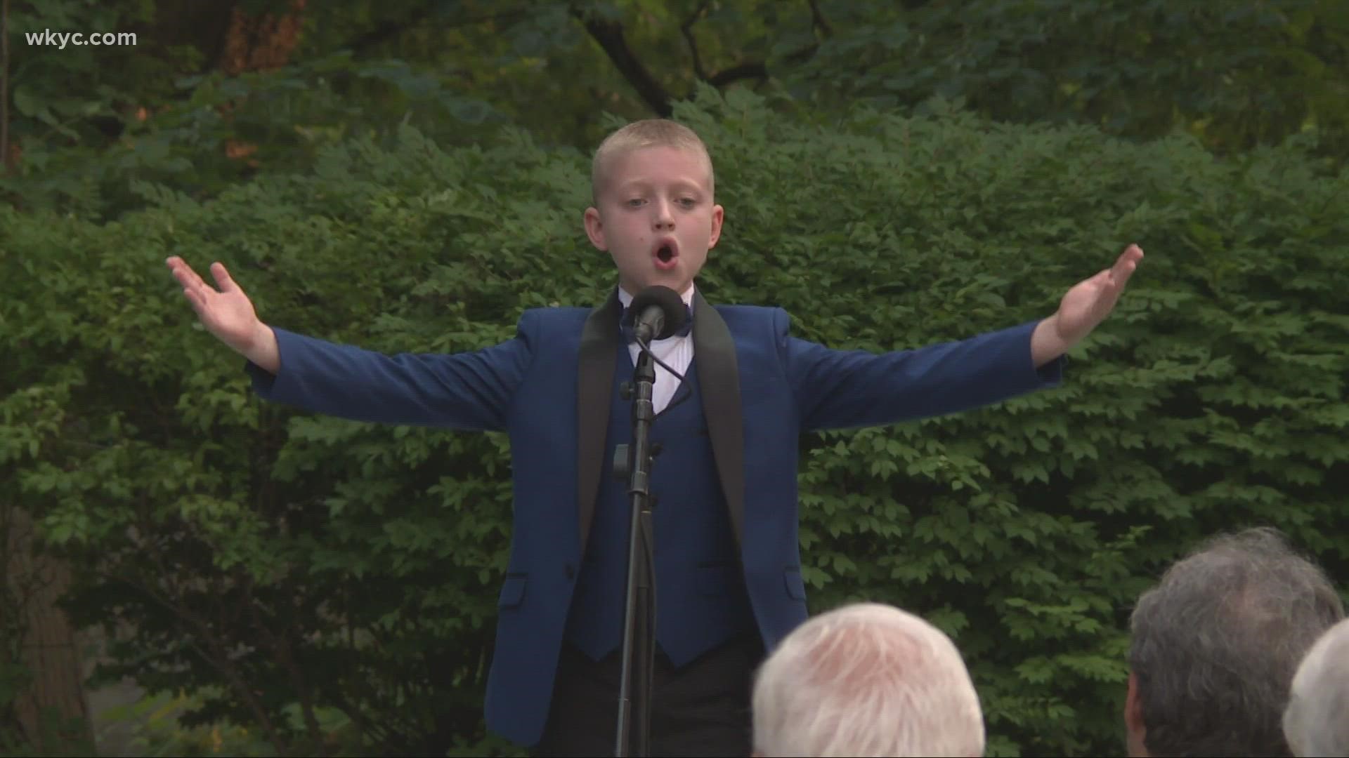 Eleven-year-old Alex Cosma is typical in many ways, until he opens his mouth to sing.