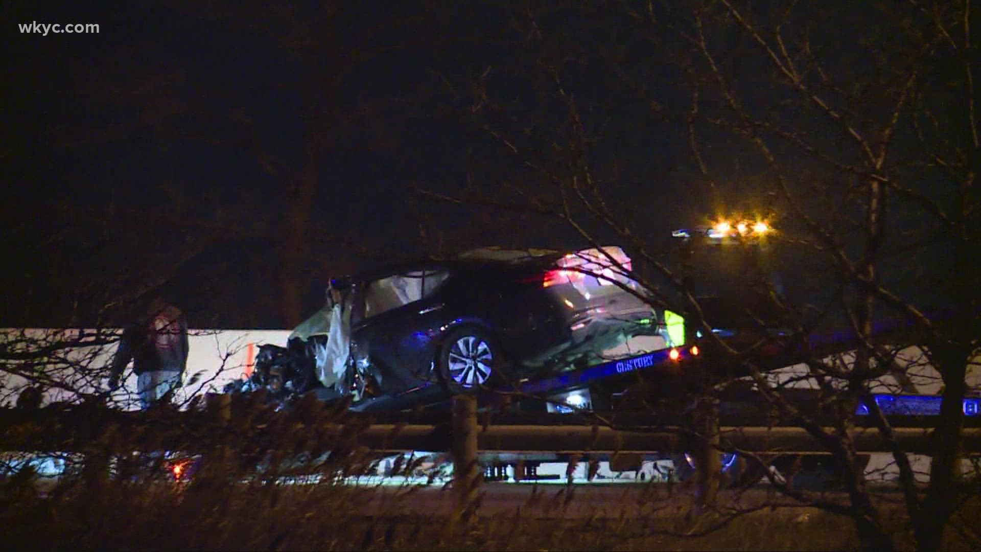 The roadway was closed for several hours.