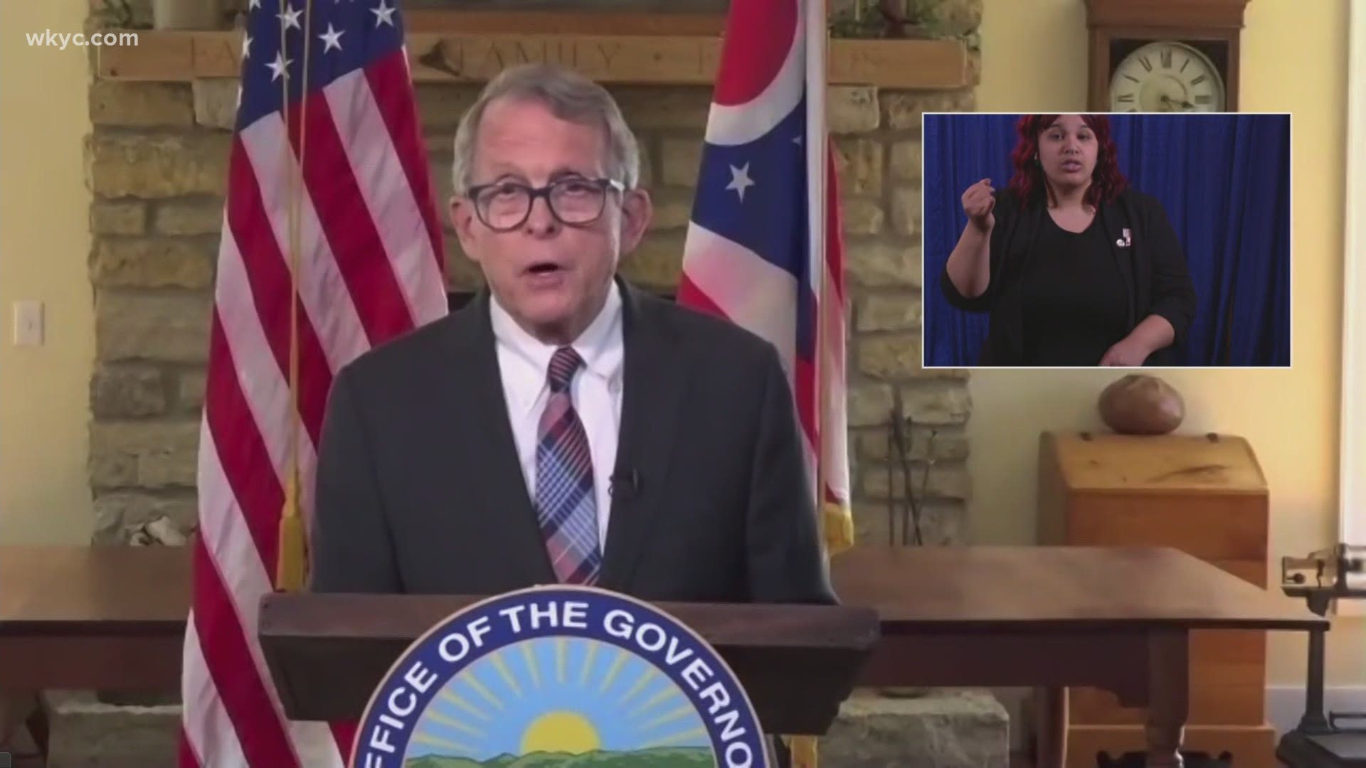 DeWine stated that no decision has been made at this point. The Wolstein Center is currently in the second week of providing second Pfizer vaccinations.