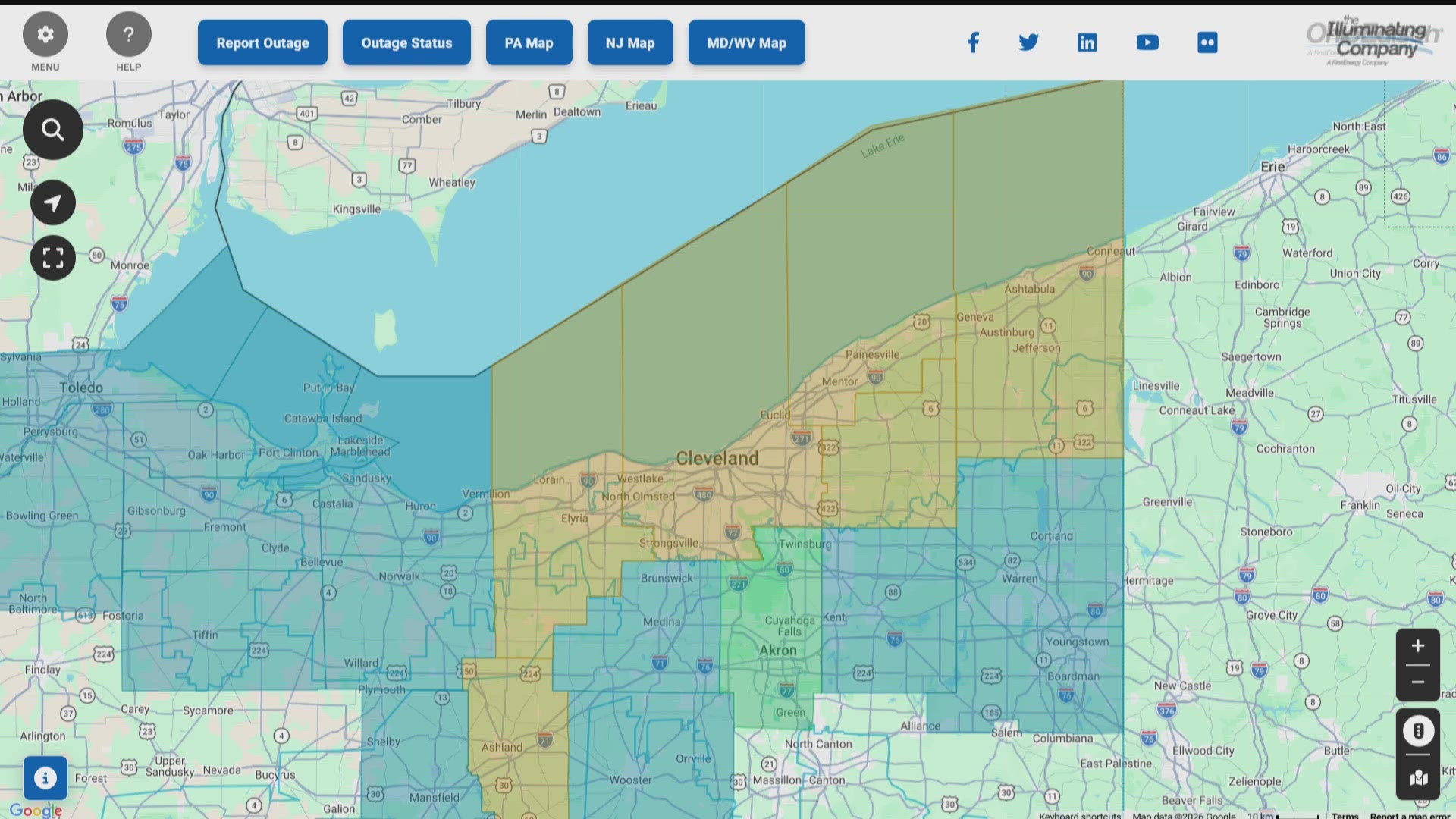 FirstEnergy reports thousands in Greater Cleveland without power amid ...