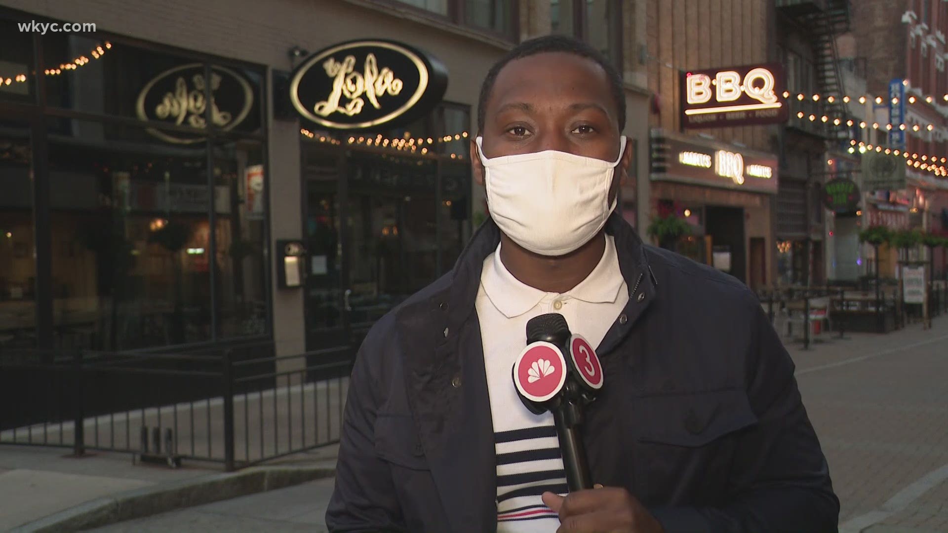3News' Brandon Simmons reports from outside Lola on E. 4th Street. Symon said that the COVID-19 pandemic is to blame.
