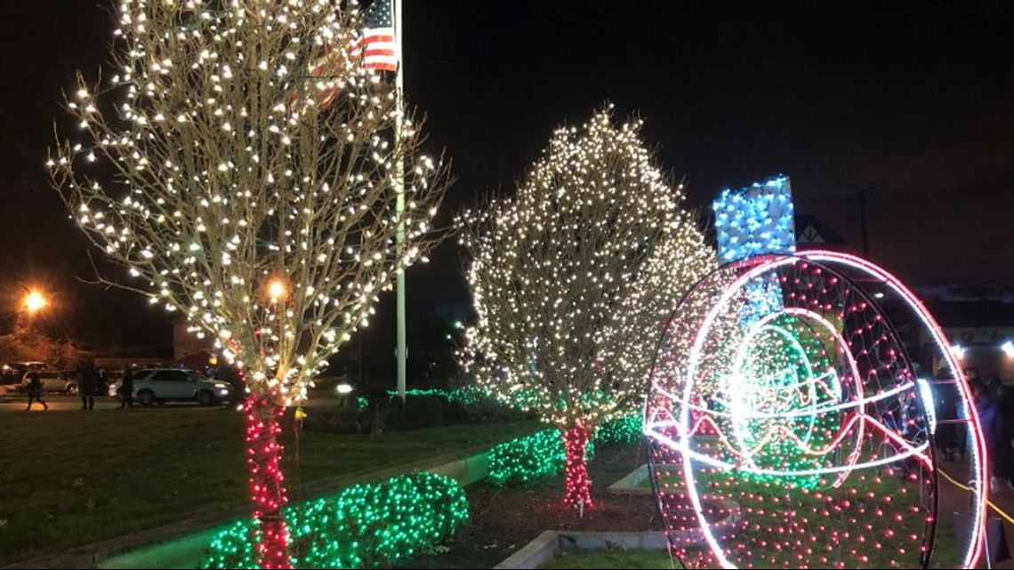 GE turns on holiday lights display at East Cleveland's Nela Park