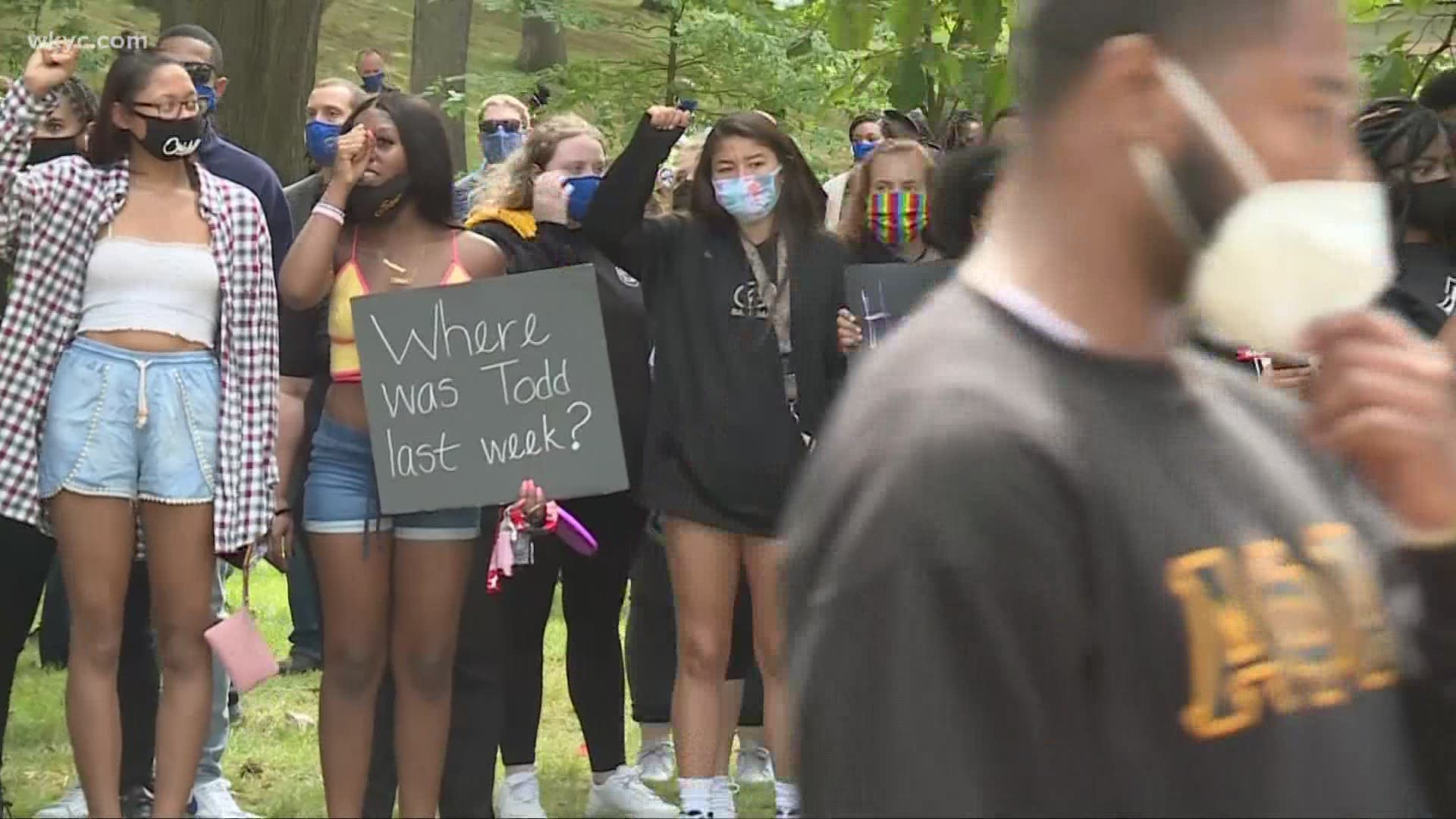KSU's Black United Students organization walked for unity today, calling on anyone who wanted to join them to do so. This comes after the school's rock controversy.