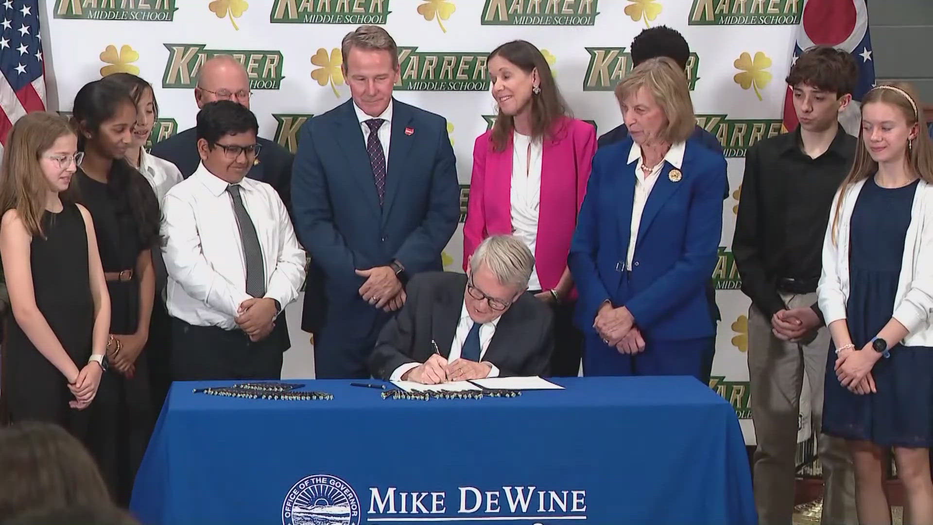 'I talk to teachers and they tell me that when there are cell phones even near the student, it’s a real distraction,' Gov. DeWine recently told 3News' Maureen Kyle.