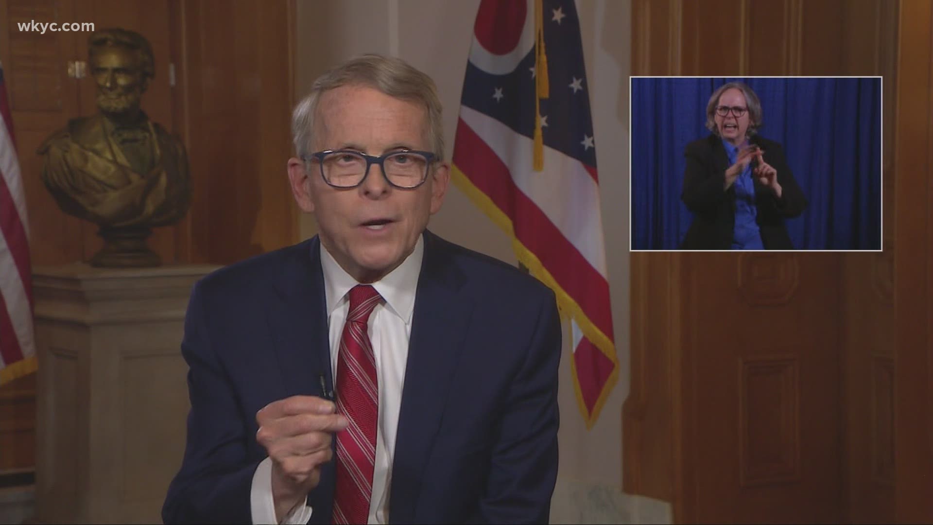 DeWine added that the state will be holding a lottery offering a million dollars for adults who have received at least one dose of the vaccine.