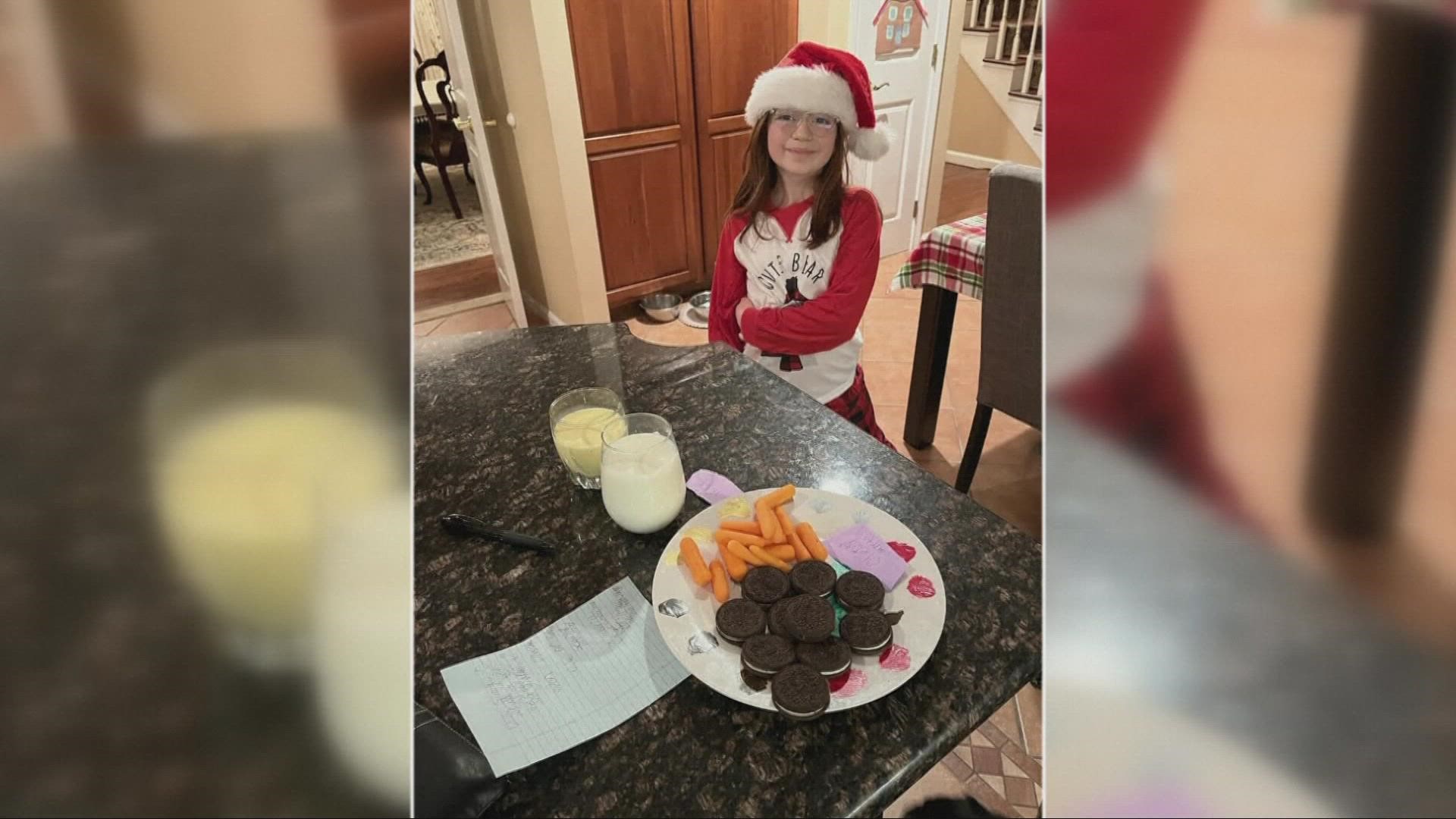 A Rhode Island girl had sent the cookie and carrot sticks to her town’s police department to ask if they can be tested for DNA.