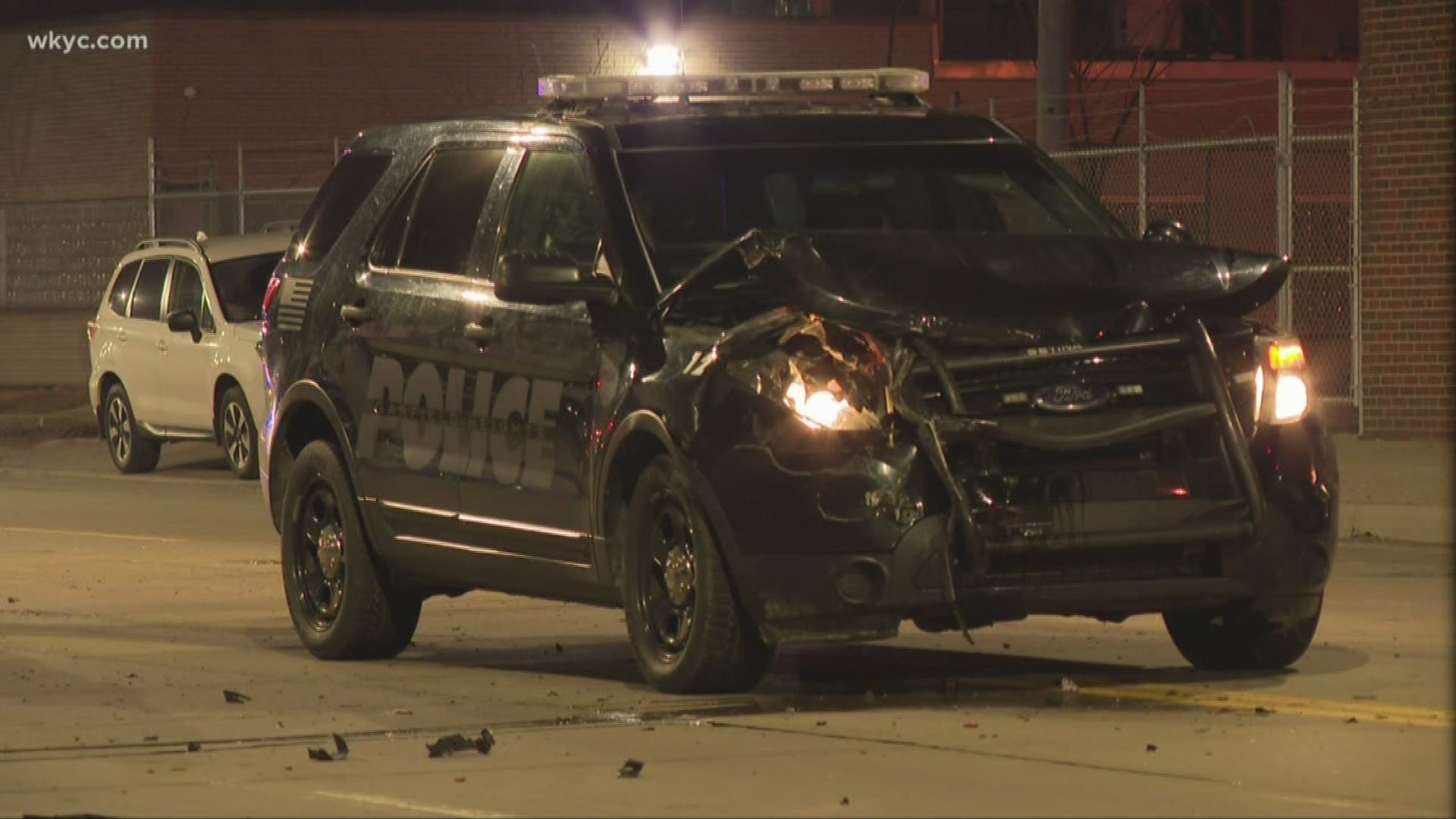 March 6, 2020: Two police vehicles were involved in a crash following an early morning chase Friday.
It happened around 2:30 a.m. as officers were pursuing a car.