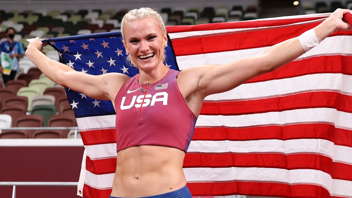 Katie Nageotte wins gold medal women's pole vault Tokyo Olympics