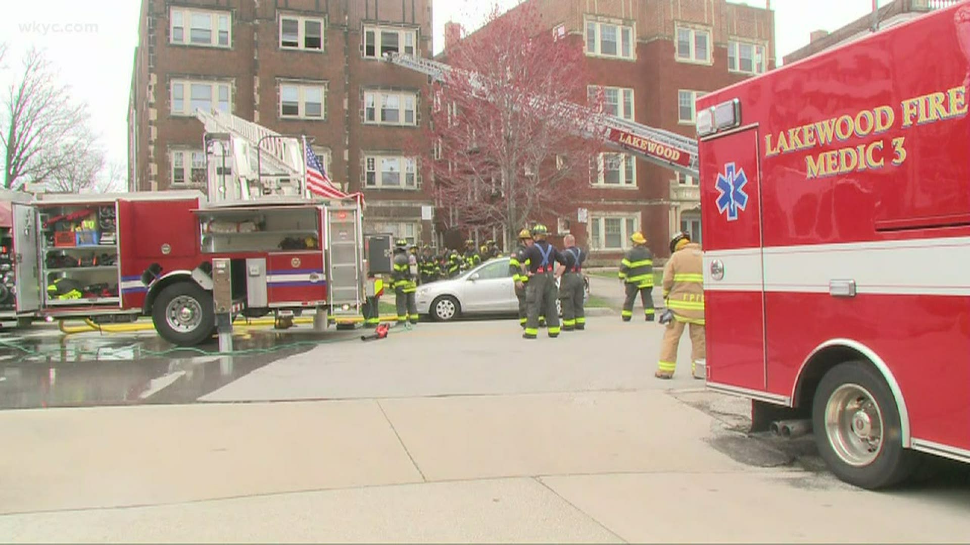 Crews respond to fire at apartments in Lakewood