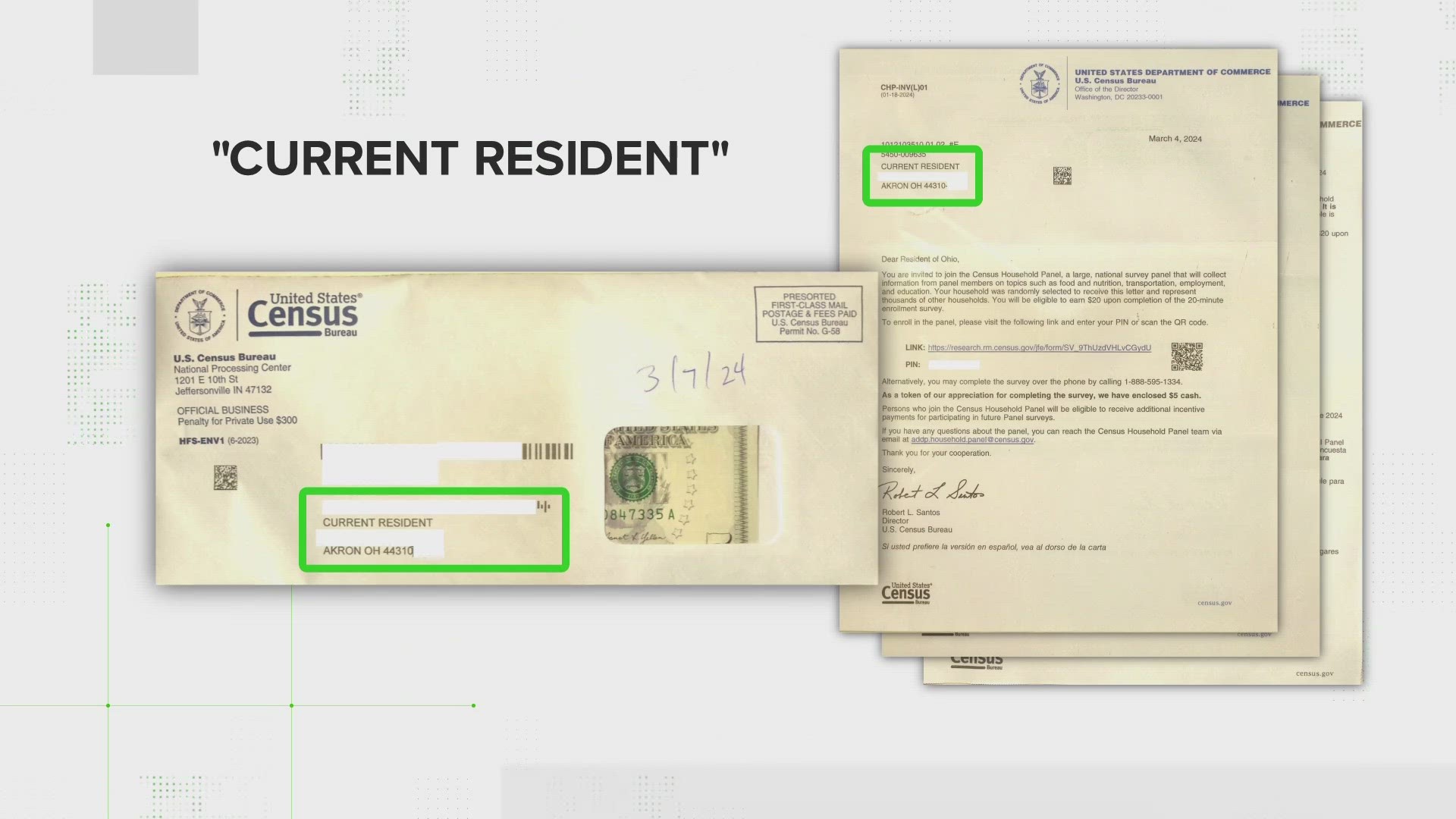 We VERIFY multiple letters received by a 3News viewer in the mail, addressed to 'CURRENT RESIDENT,' that are legitimately from the US Census Bureau.
