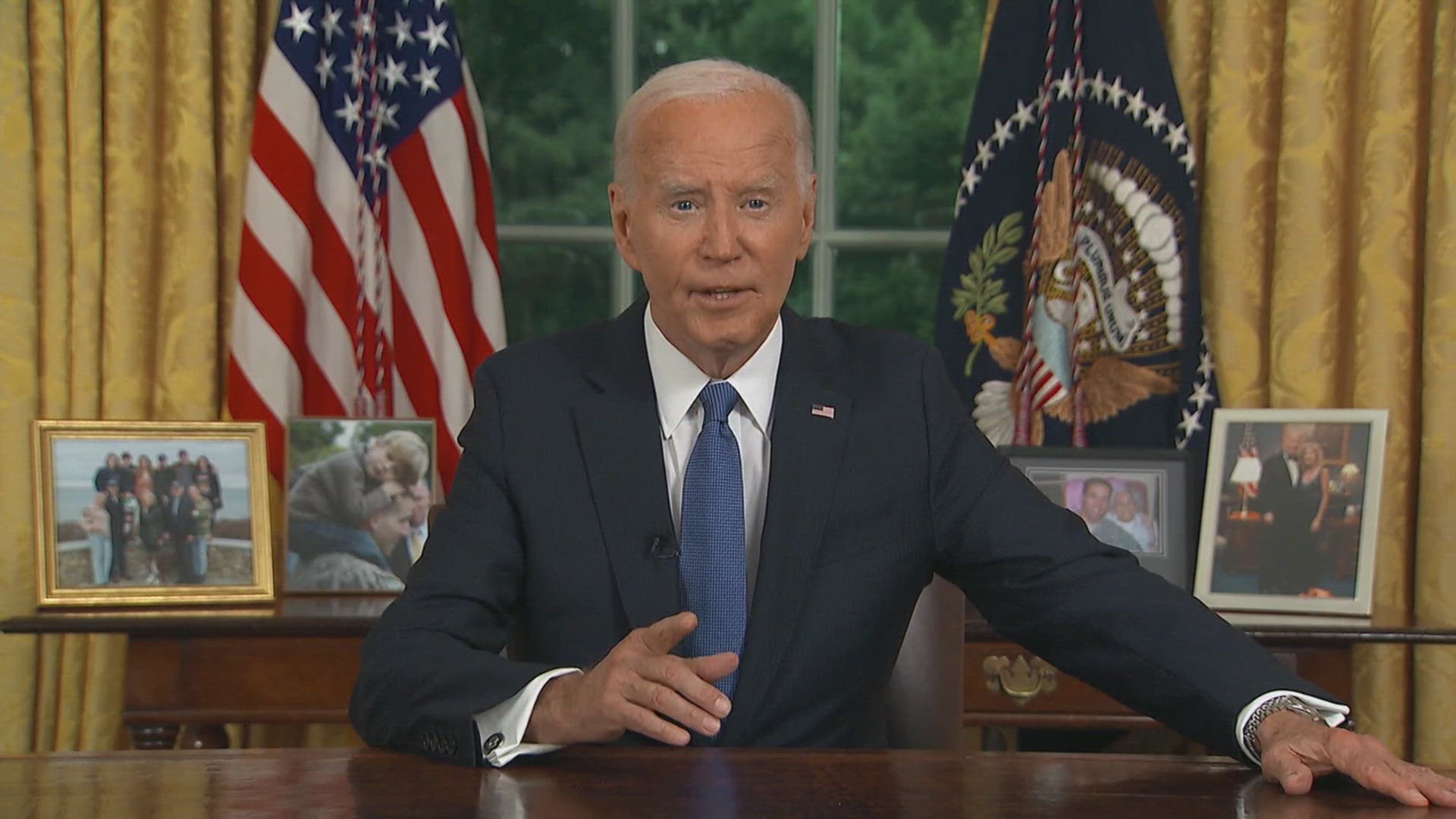 “Nothing, nothing can come in the way of saving our democracy," Biden said. "And that includes personal ambition."