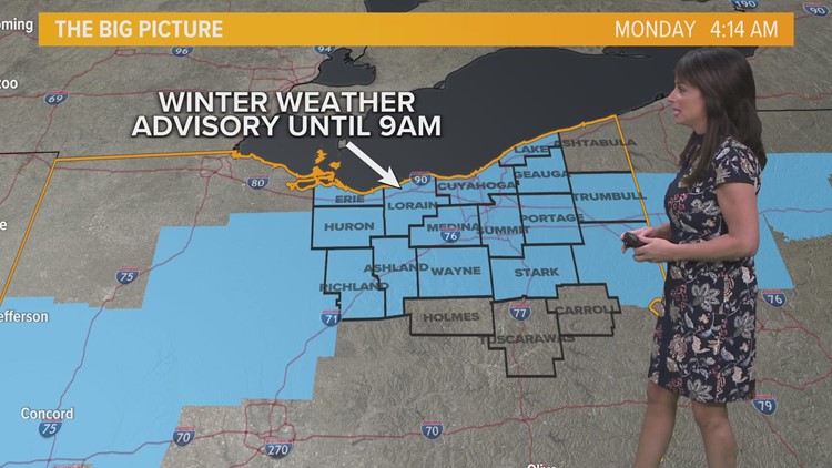 Winter Weather Advisory issued: Morning weather forecast in Northeast Ohio for January 30, 2023