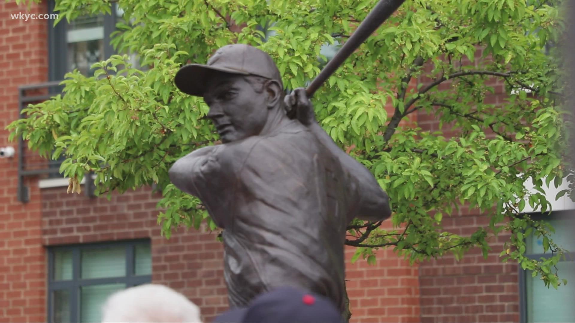 Rocky Colavito was honored today in Little Italy with a statue.