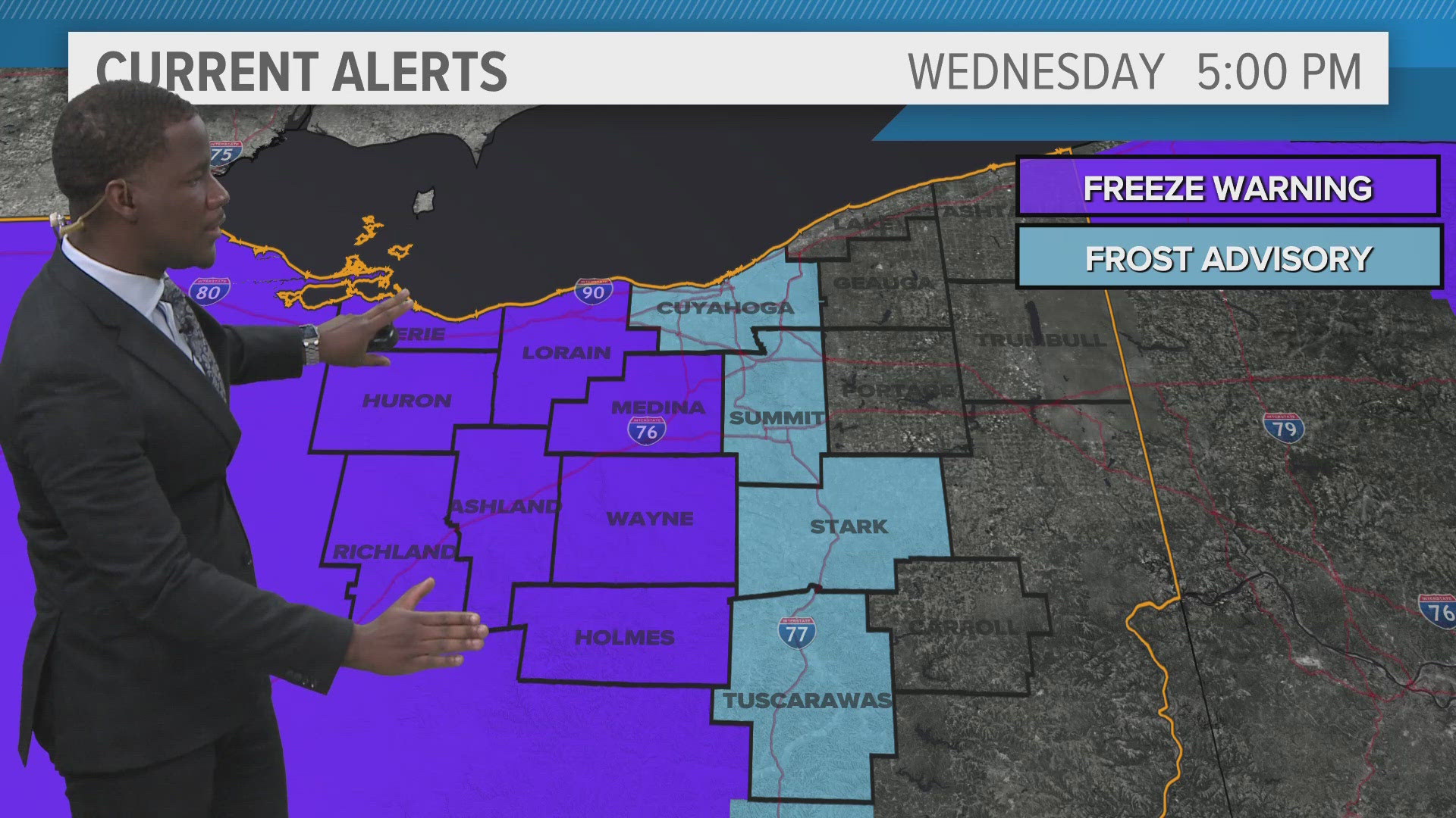 A few frosty mornings are ahead, but overall the trend for the next week will be warming.