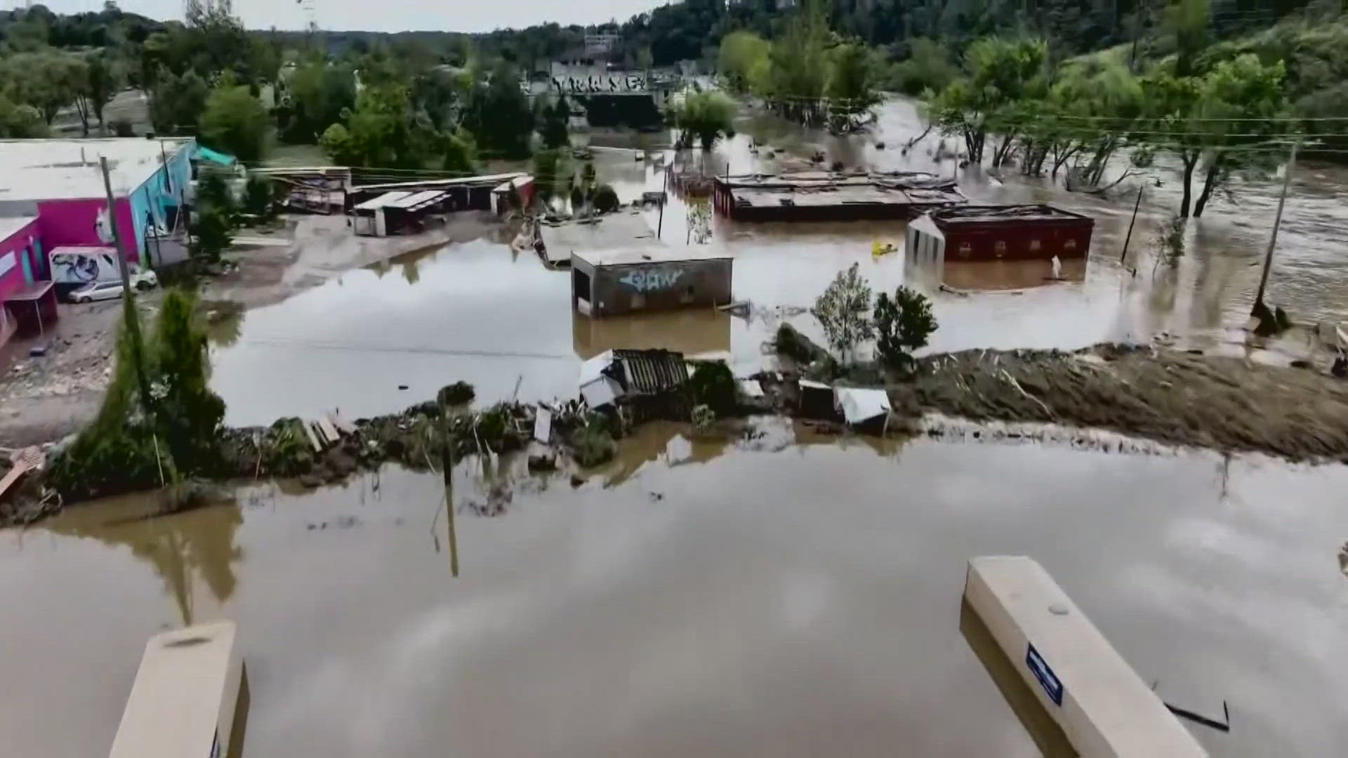 North Carolina officials pledged to get more water and other supplies to flood-stricken areas by Monday after Hurricane Helene left a trail of destruction.