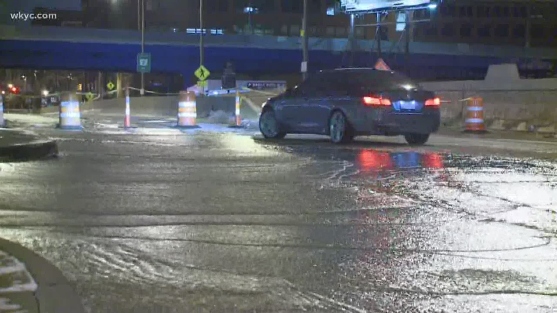 Drivers are experiencing an unexpected detour Tuesday morning after a water main break has caused the closure of Lakeside Avenue between West 3rd and Ontario.