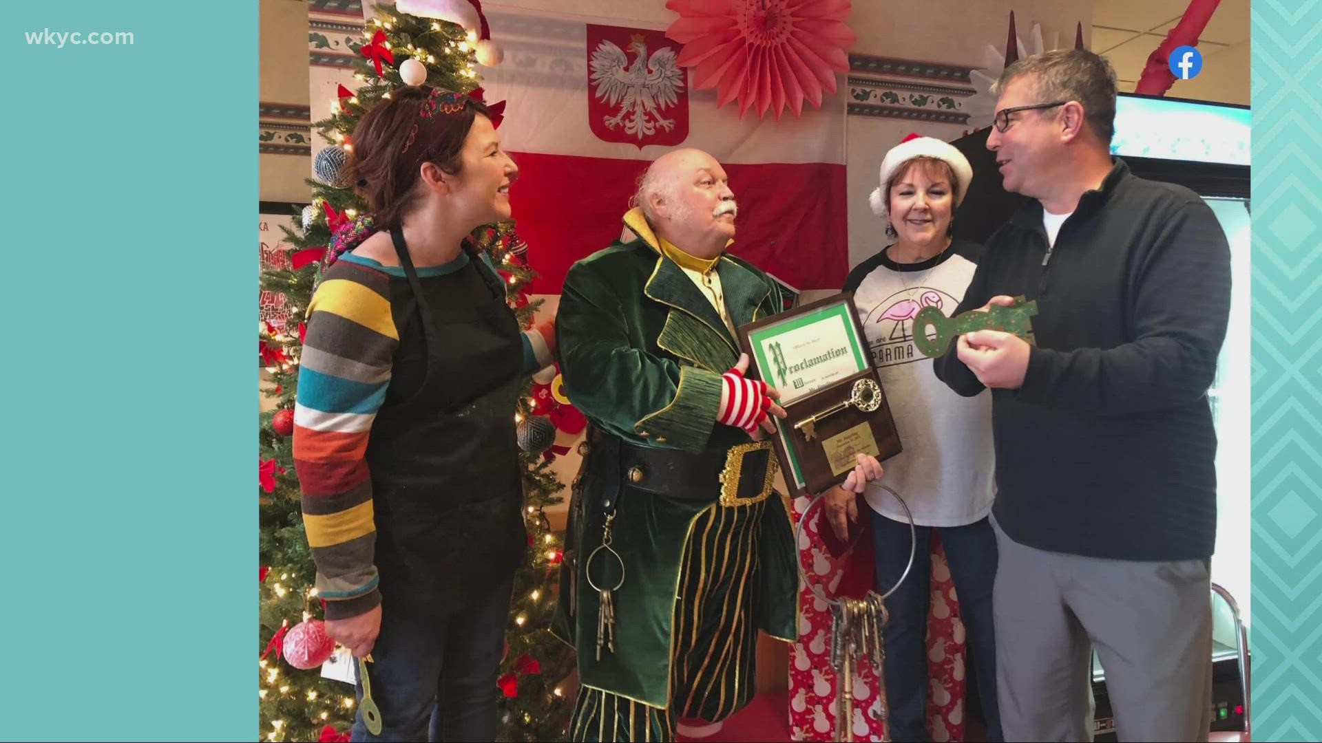 It was a special day for Mr. Jingeling as the iconic Christmas character was honored with a key to the city of Parma on Saturday.