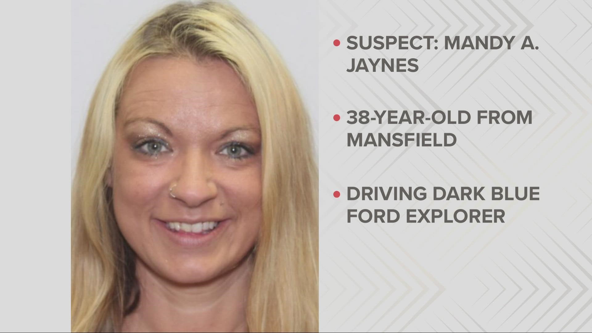 The baby, whose name was not released, was taken by 38-year-old Mandy Jaynes. Authorities say Jaynes is a known drug addict.