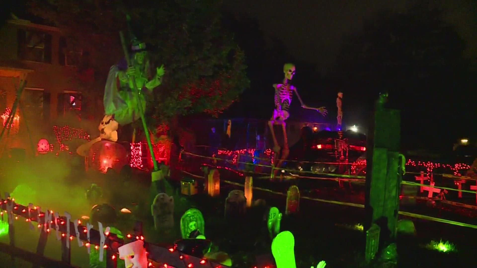 A 14-year-old boy is the brains behind this epic Halloween display in the 400 block of Knollwood Avenue in Tallmadge.