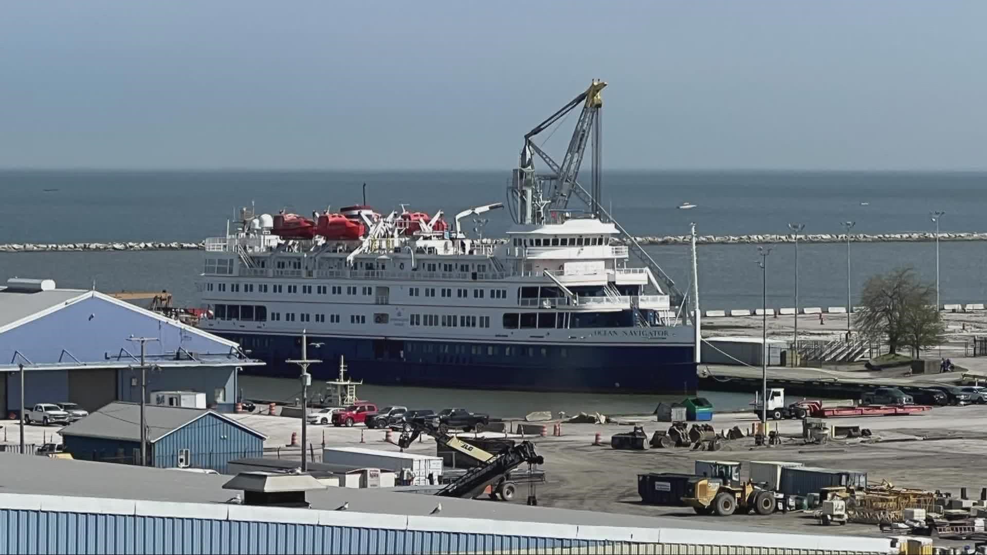 While the first cruise ship already headed back out onto Lake Erie, there's a brand new ship that is coming to port tomorrow that has everyone thrilled.