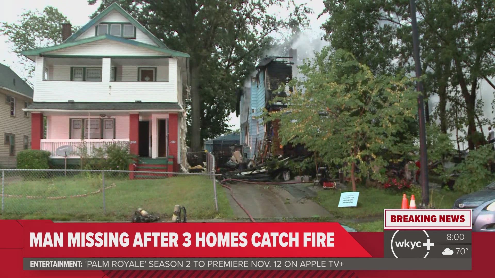 Crews search for man after 3 homes in East Cleveland catch fire | wkyc.com