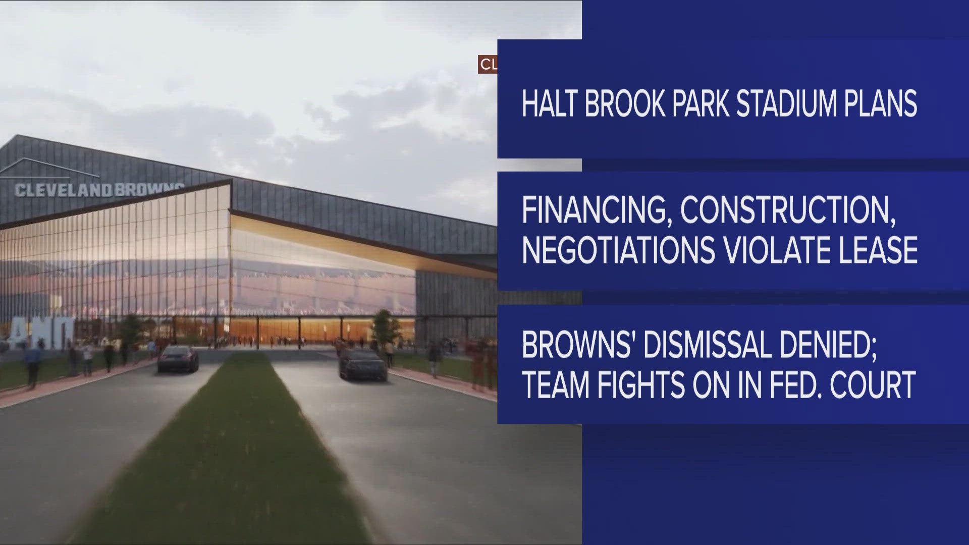 Attorneys for the city of Cleveland argue the Browns are violating their lease by pursuing plans to relocate before the agreement ends after the 2028 season.