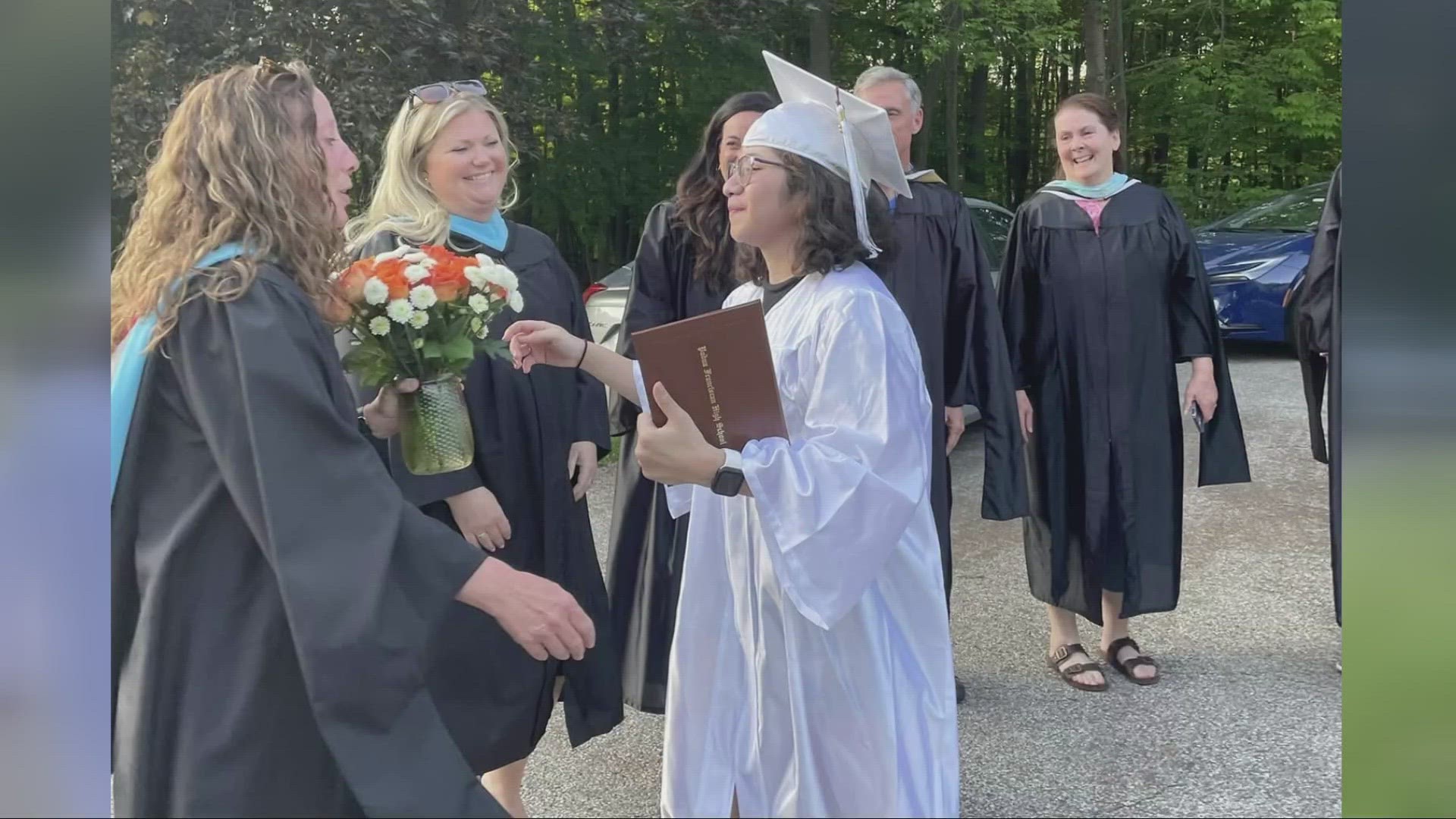 When a student came down with the flu and missed her graduation ceremony, Padua High School made sure she was still able to experience graduation.