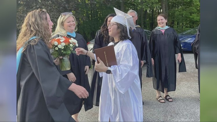 Padua Franciscan High School surprises student who missed graduation