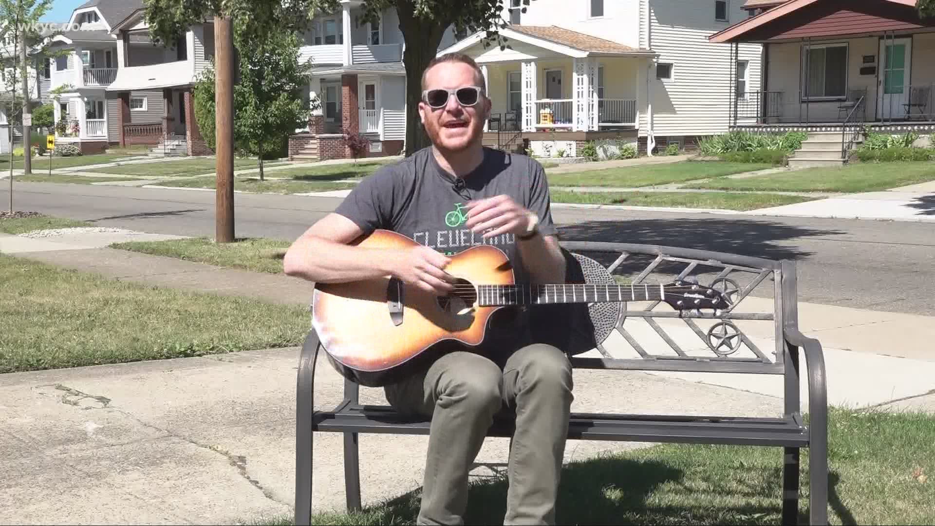 Mike Polk Jr. is using his guitar to bring a smile to your faces. Check out his harmonies.