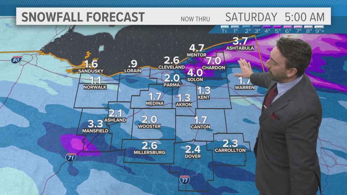 Tracking more snow Morning weather forecast in Northeast Ohio for