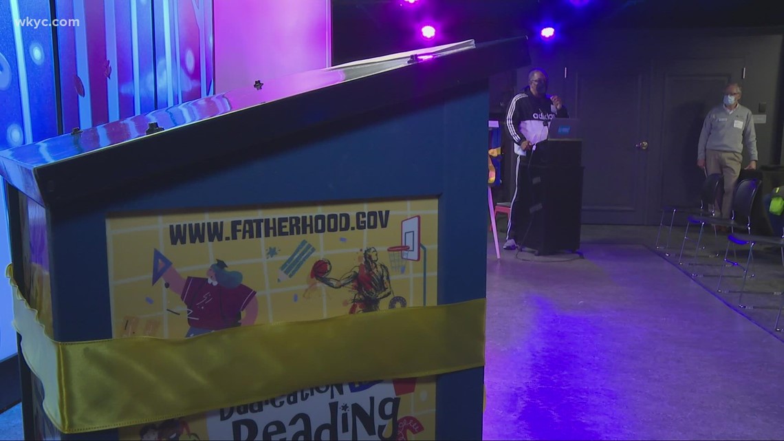 Dad-themed Little Free Libraries unveiled in Cleveland during NBA All-Star festivities