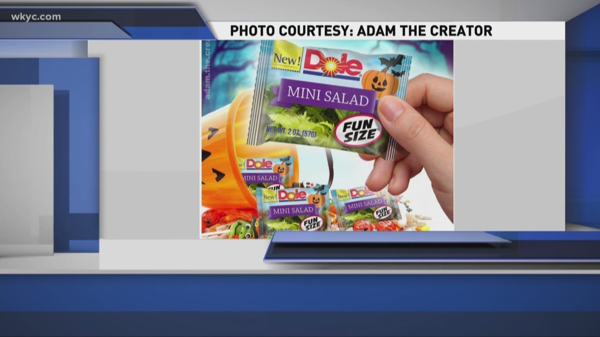 There's a picture swirling around social media that shows Dole mini salad packs. While it's a joke, it's also a jab at houses who give out crummy Halloween snacks to trick-or-treaters.