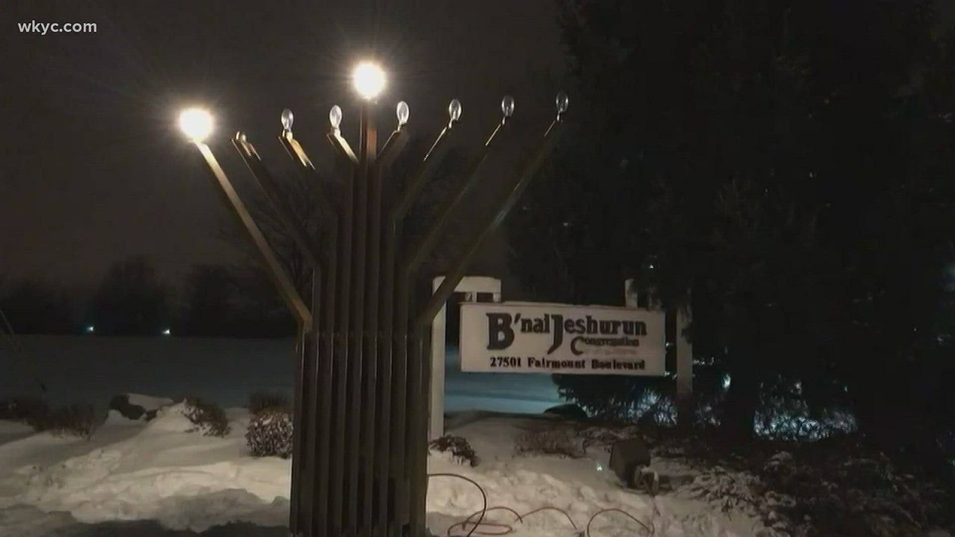 Hanukkah now underway, 1st candle lit at B'nai Jeshurun Congregation