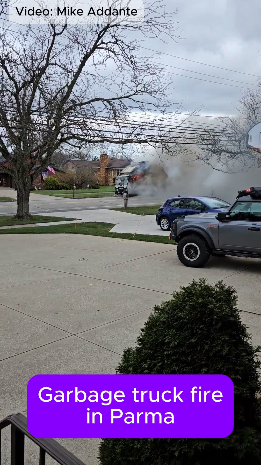 Garbage truck catches on fire in Parma | wkyc.com
