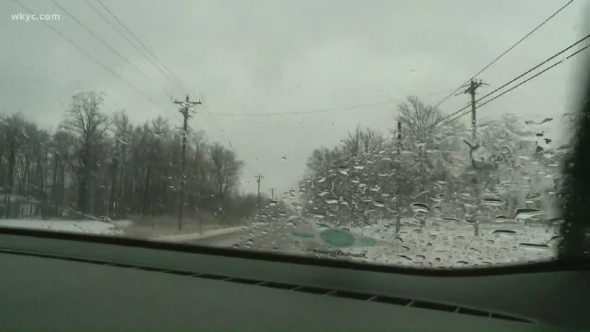 Jan. 18, 2020: It's a mess out there as snow and ice cause tough travel conditions. 3News' Lindsay Buckingham offered this update from Avon Lake Road in Lodi.