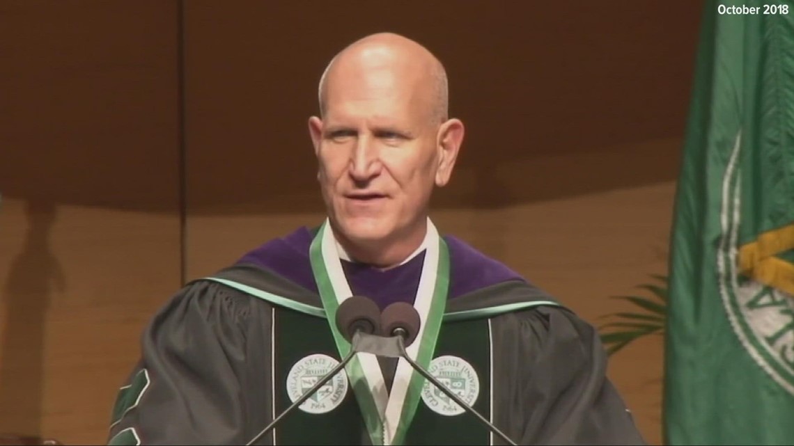 Outgoing Cleveland State University President Harlan Sands will receive nearly $1 million to leave