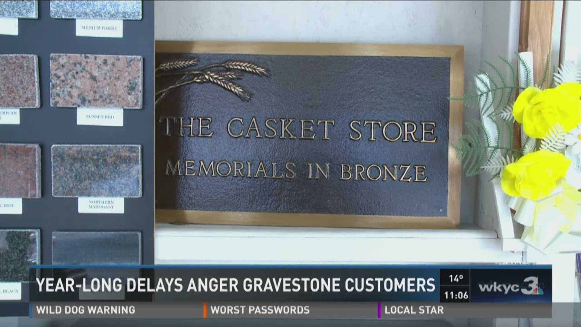 Grief-stricken Clevelanders complain that gravestones they ordered more than a year ago still haven't been delivered as promised.
