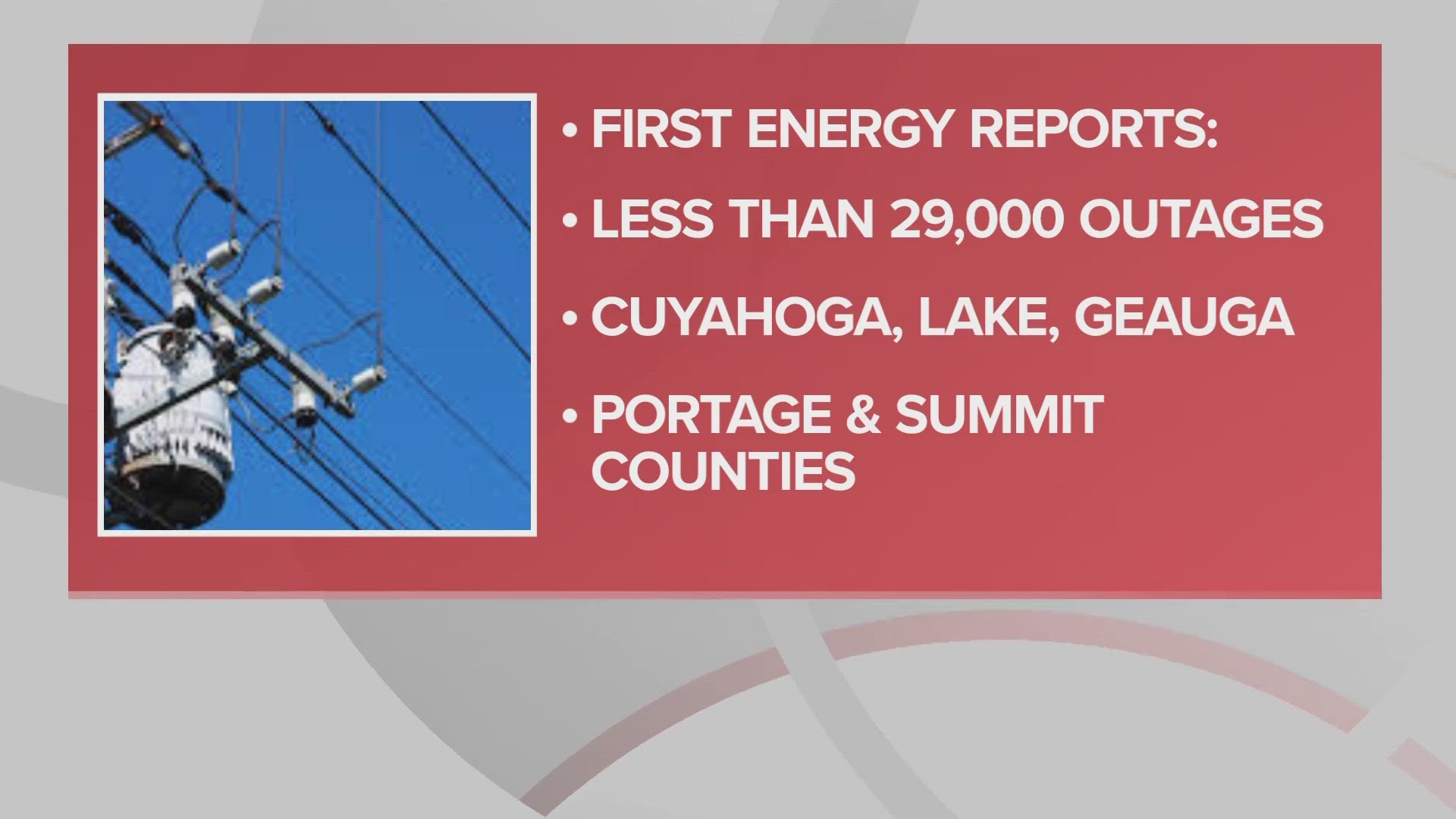 Northeast Ohio Power Outage Numbers Lessen, Still Nearly 29,000 Remain ...